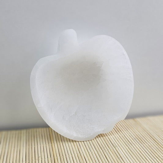 Selenite Apple Bowl 12 cm