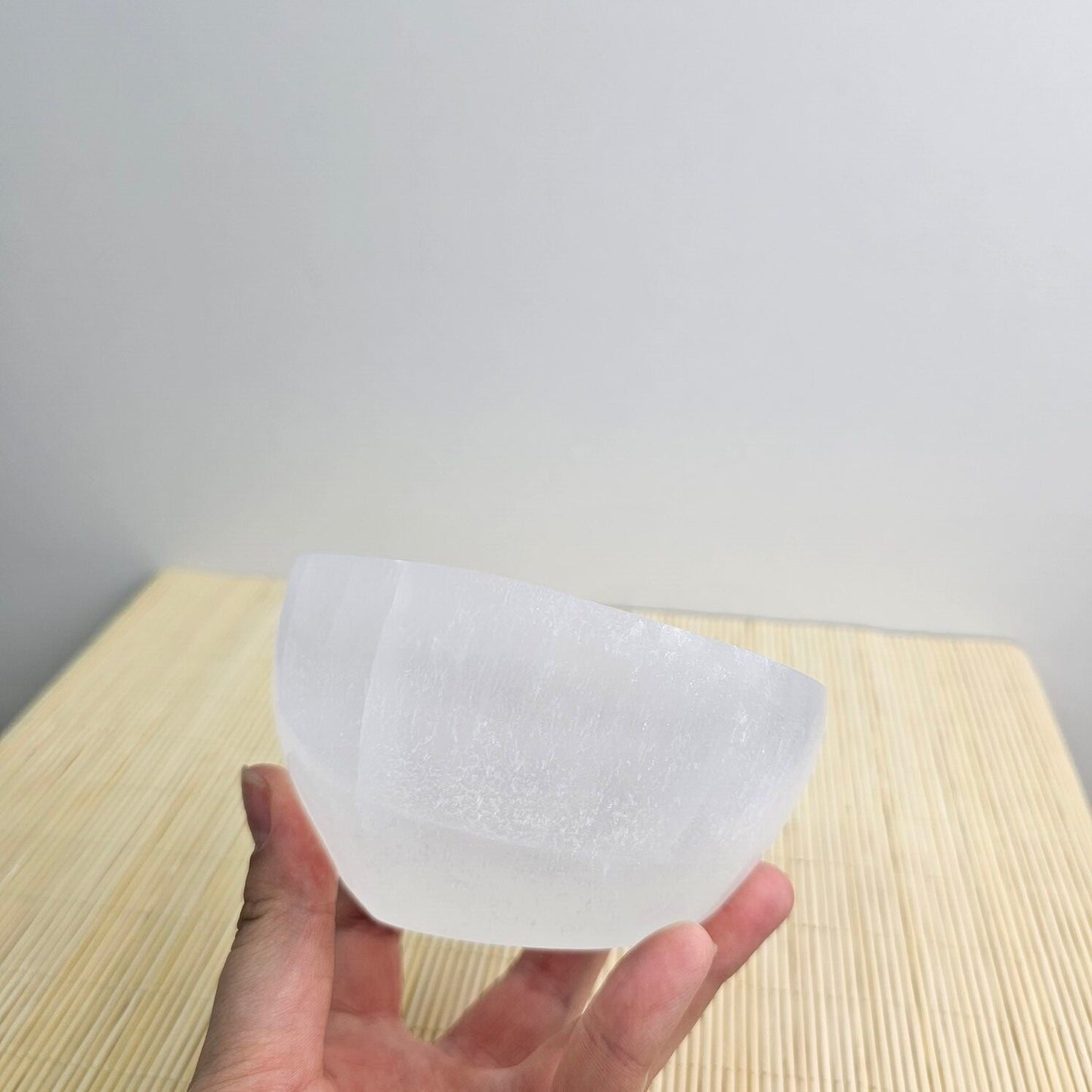 Selenite Bowl "Bean Bag" 12 cm