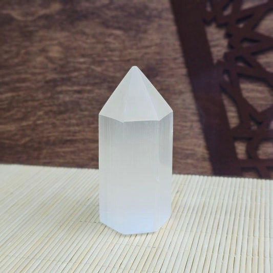 Selenite Hexagon Tower 10 cm
