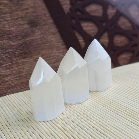 Selenite Hexagon Tower 6 cm