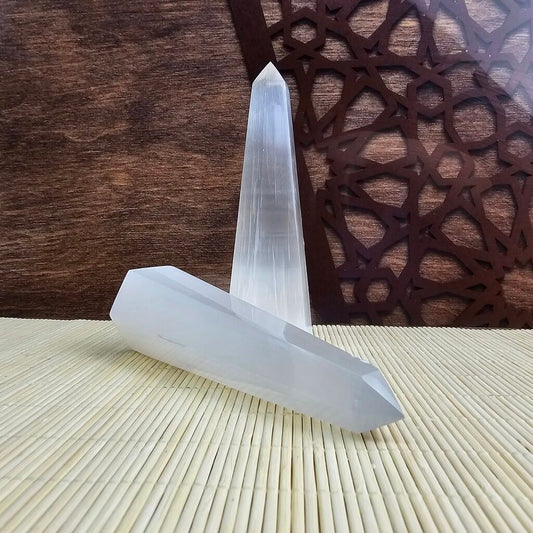Selenite Hexagon Obelisk Tower 15 cm