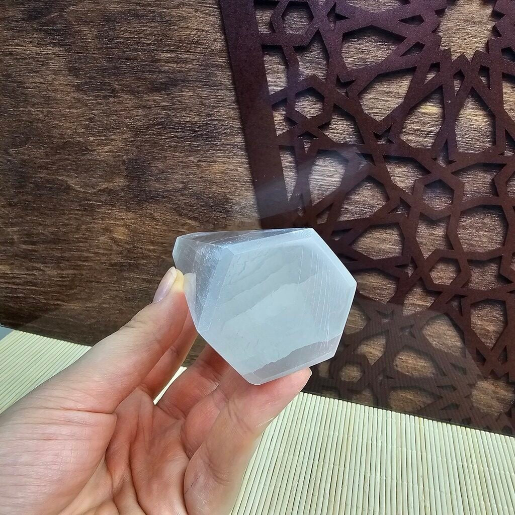 Selenite Hexagon Obelisk Tower 15 cm