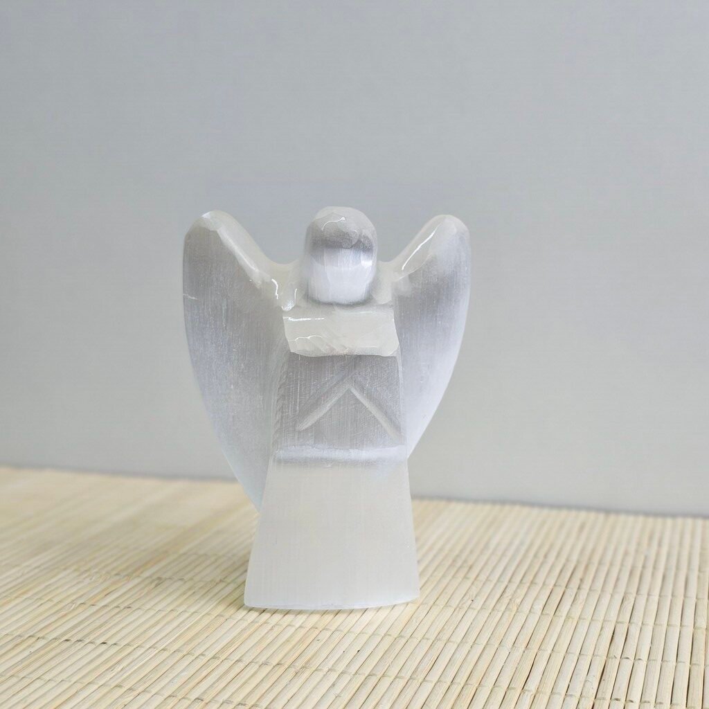 Selenite Angel Tower 10 cm