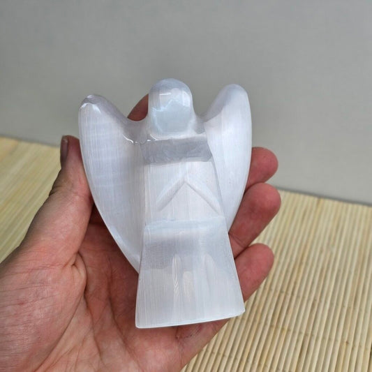 Selenite Angel Tower 10 cm