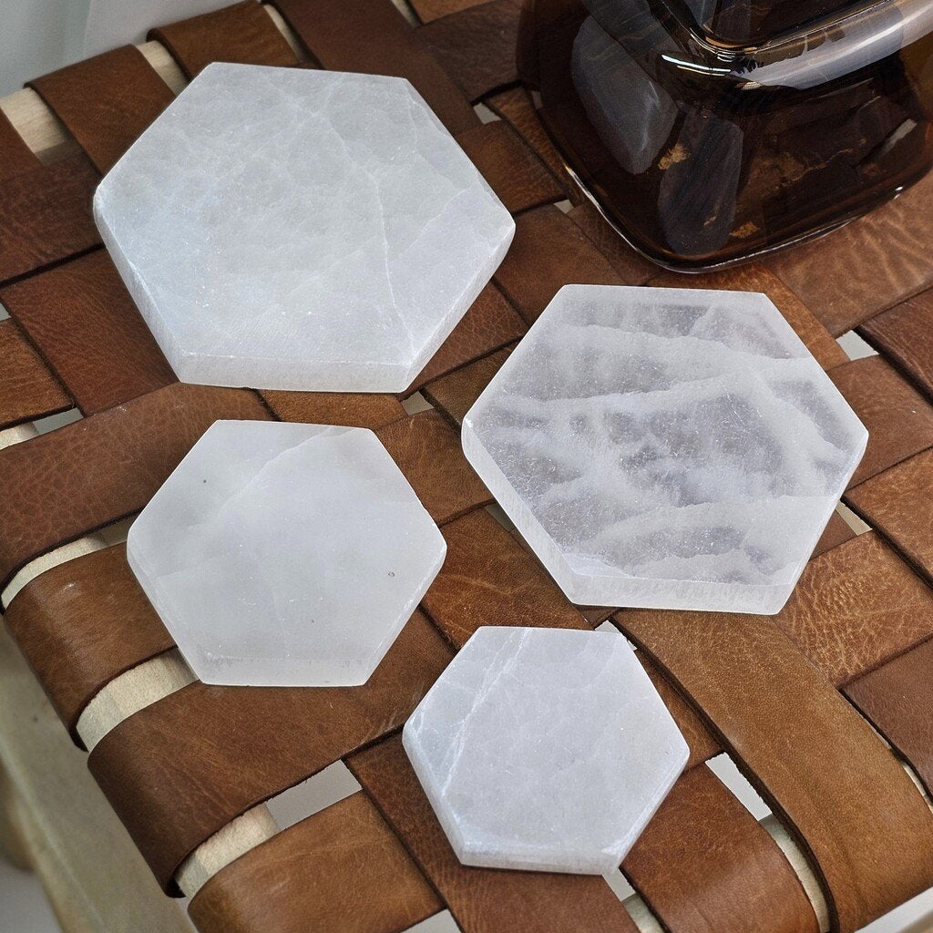 Selenite Hexagon Plate 12 cm