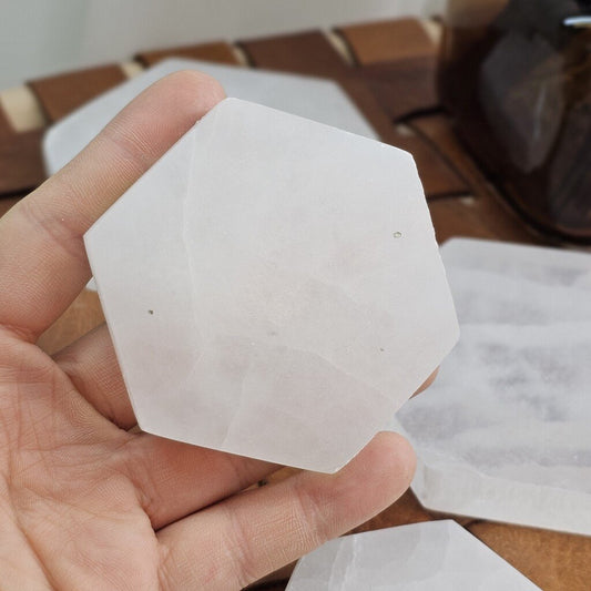 Selenite Hexagon Plate 8 cm