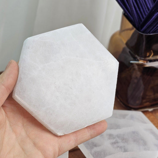 Selenite Hexagon Plate 12 cm