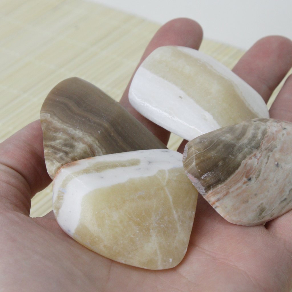 Moroccan Onyx & Aragonite Tumbled Stone