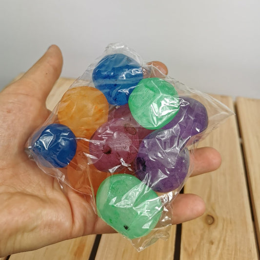 Selenite Natural Colored Tumbled Stones Set 10 Pcs