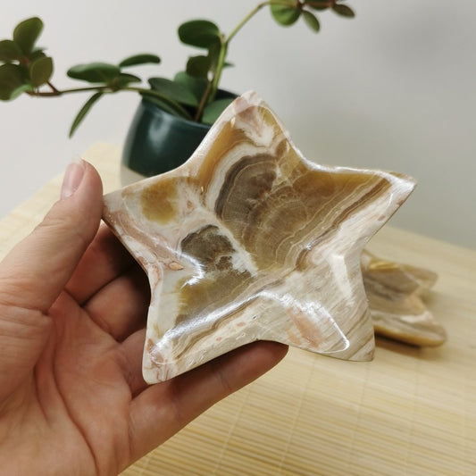 Moroccan Aragonite Star Bowl 12 cm