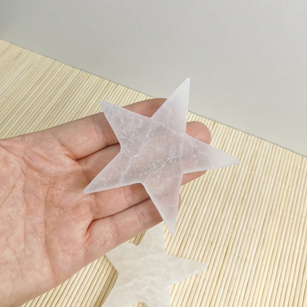 Selenite Star Plate 8 cm