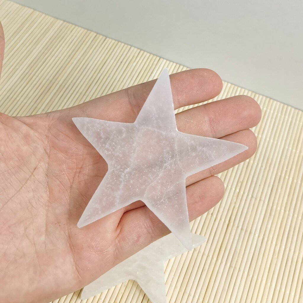 Selenite Star Plate 10 cm