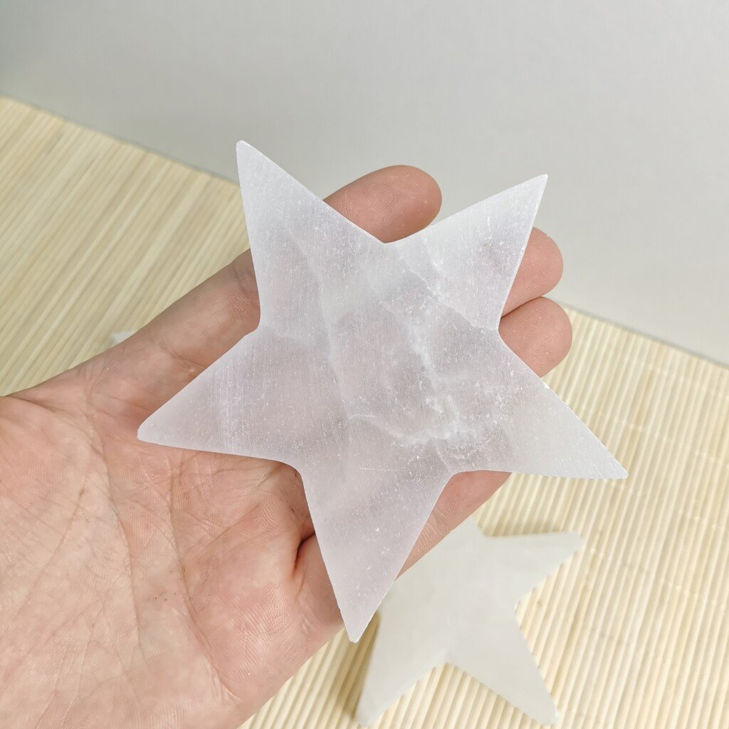 Selenite Star Plate 12 cm