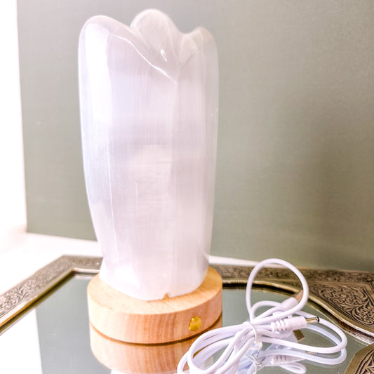Selenite Angel 20cm Lamp