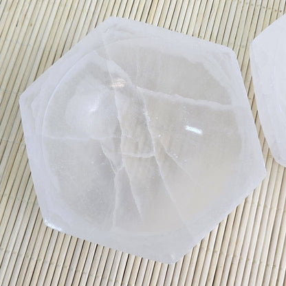Selenite Hexagon Bowl 10 cm