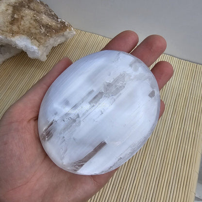 Selenite Palm Stone 10 cm
