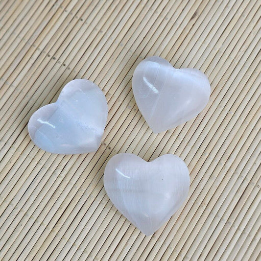 Selenite Heart 3-4 cm