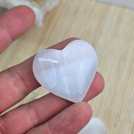 Selenite Heart 3-4 cm