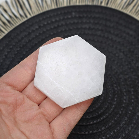 Selenite Hexagon Plate 7 cm