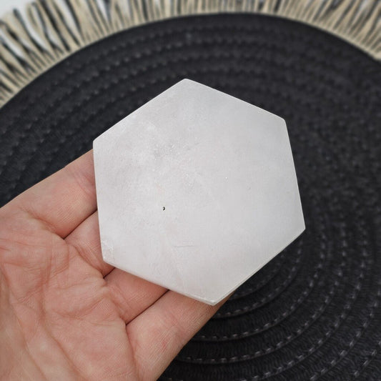 Selenite Hexagon Plate 8 cm