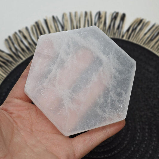 Selenite Hexagon Plate 10 cm