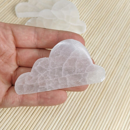 Selenite Cloud Plate 8 cm