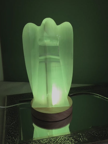 Selenite Angel 20cm Lamp